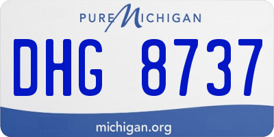 MI license plate DHG8737
