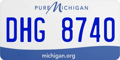 MI license plate DHG8740