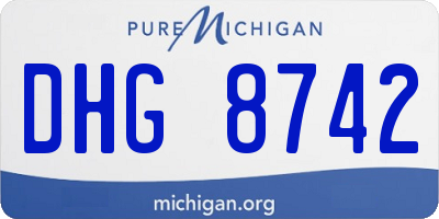MI license plate DHG8742