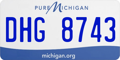 MI license plate DHG8743