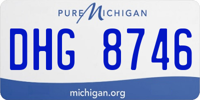MI license plate DHG8746