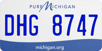MI license plate DHG8747