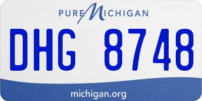 MI license plate DHG8748
