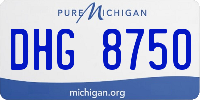 MI license plate DHG8750