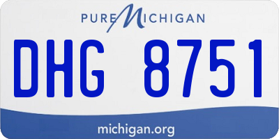 MI license plate DHG8751