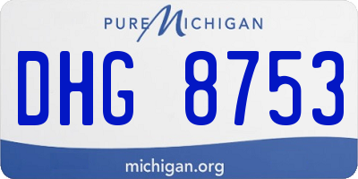 MI license plate DHG8753