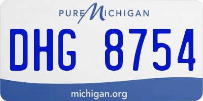 MI license plate DHG8754