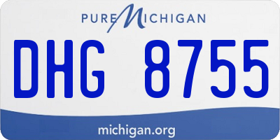 MI license plate DHG8755
