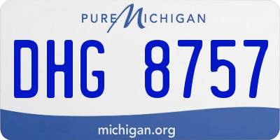 MI license plate DHG8757