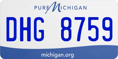 MI license plate DHG8759