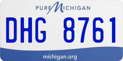 MI license plate DHG8761