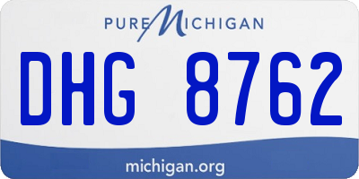 MI license plate DHG8762