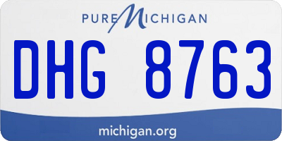 MI license plate DHG8763