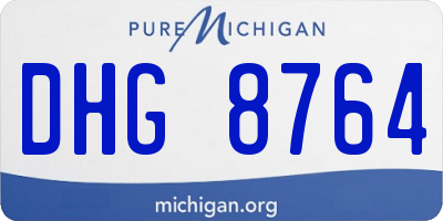 MI license plate DHG8764