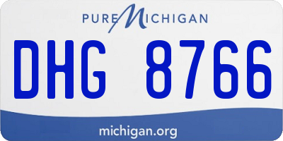 MI license plate DHG8766