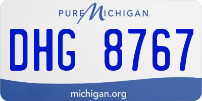 MI license plate DHG8767