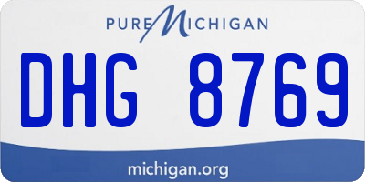 MI license plate DHG8769
