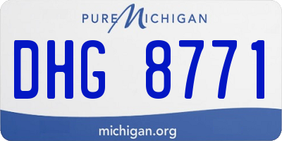 MI license plate DHG8771
