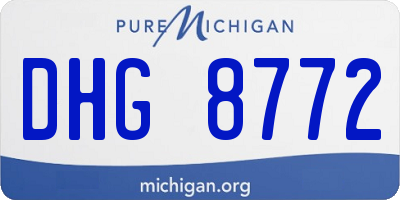 MI license plate DHG8772
