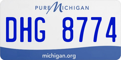 MI license plate DHG8774