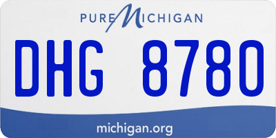 MI license plate DHG8780