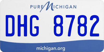 MI license plate DHG8782