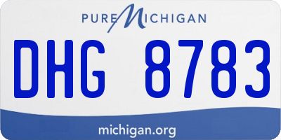 MI license plate DHG8783