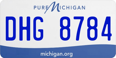 MI license plate DHG8784