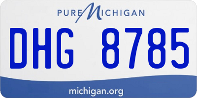 MI license plate DHG8785