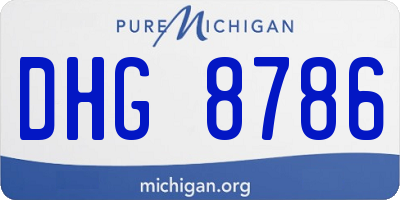 MI license plate DHG8786