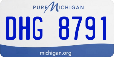 MI license plate DHG8791