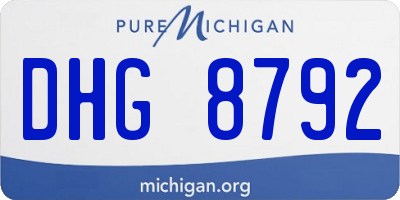 MI license plate DHG8792