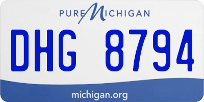 MI license plate DHG8794