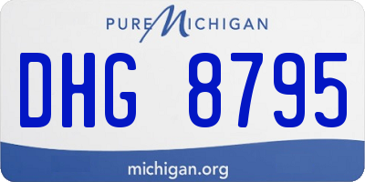 MI license plate DHG8795