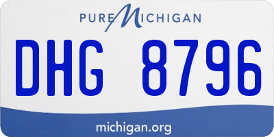 MI license plate DHG8796