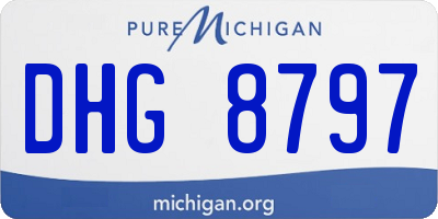 MI license plate DHG8797
