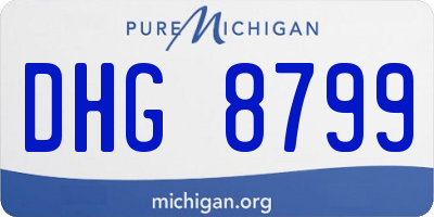 MI license plate DHG8799