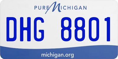 MI license plate DHG8801