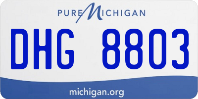 MI license plate DHG8803