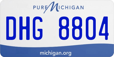 MI license plate DHG8804