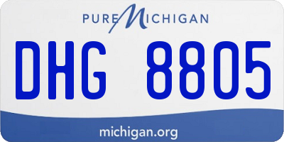 MI license plate DHG8805