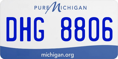 MI license plate DHG8806