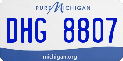 MI license plate DHG8807