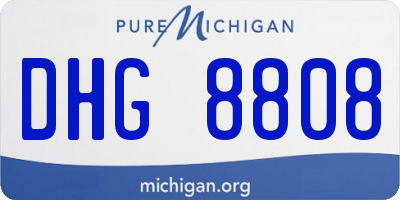 MI license plate DHG8808