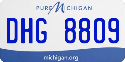 MI license plate DHG8809