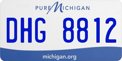 MI license plate DHG8812