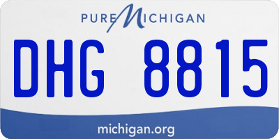 MI license plate DHG8815