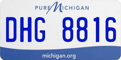 MI license plate DHG8816