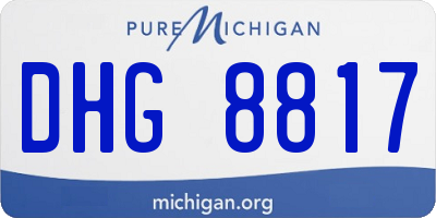 MI license plate DHG8817