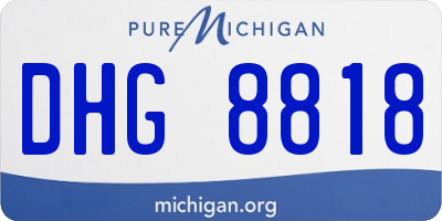 MI license plate DHG8818
